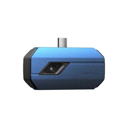 Side view of TC001 Mini thermal infrared camera showing USB connector